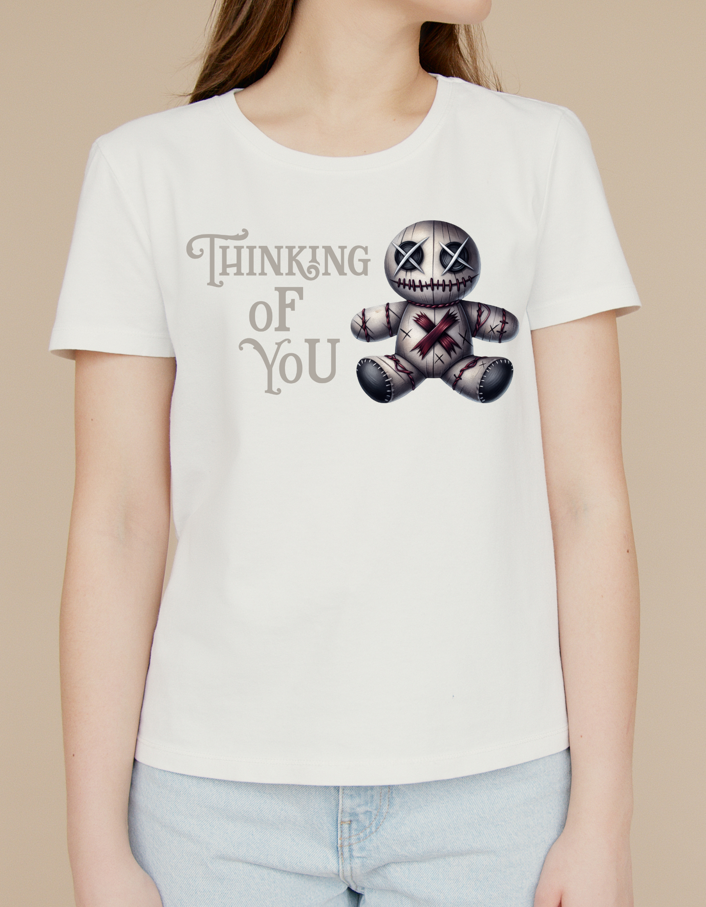 Thinking oF yoU T-shirt Iron on Doll 1