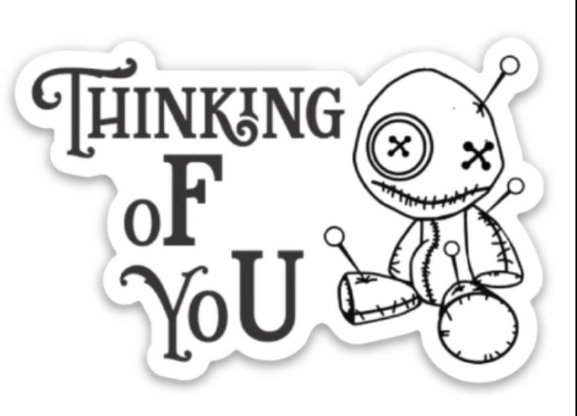 "Thinking of You" Die Cut Sticker